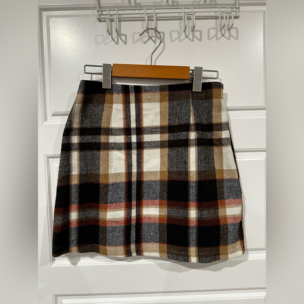 Shein plaid skirt